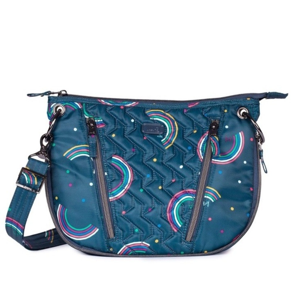 Lug Swivel Rainbow Navy Convertible Crossbody‎ Bag Purse $82 Retail